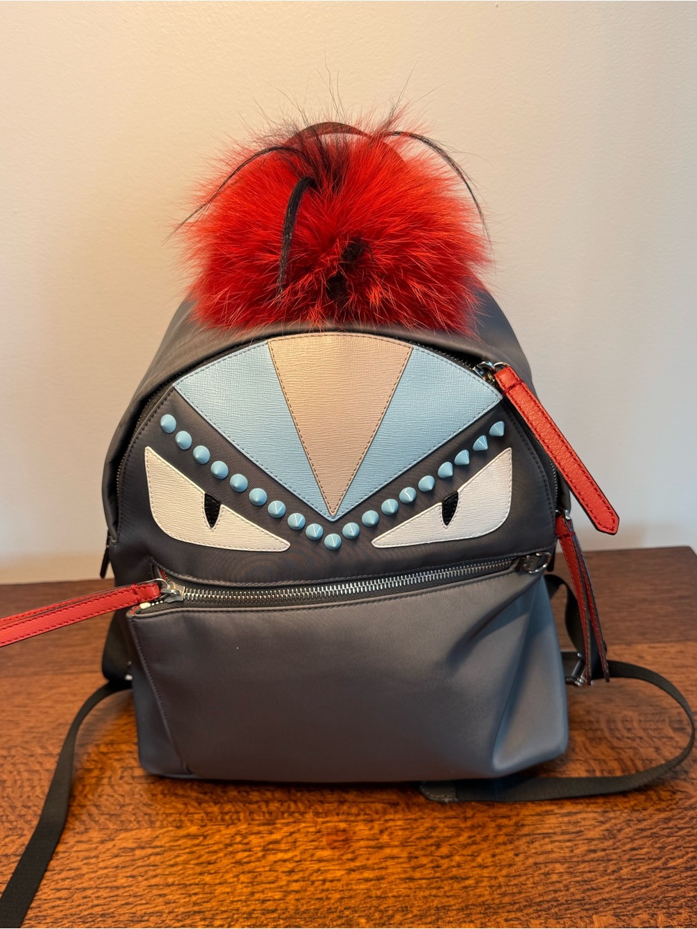 Fendi Monster Eyes Mohawk Fur Backpack w/COA